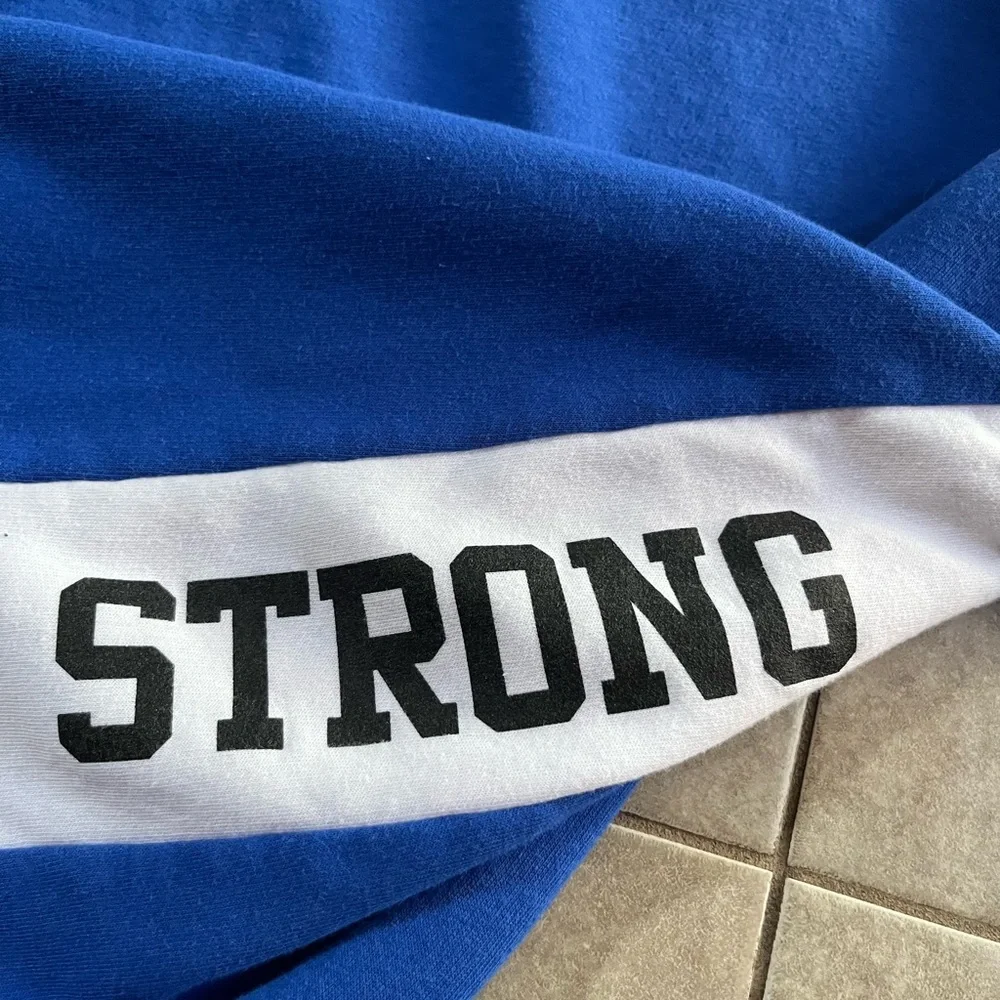 Justice Girls Cropped Sweatshirt, Size 18/20 Royal Blue STRONG